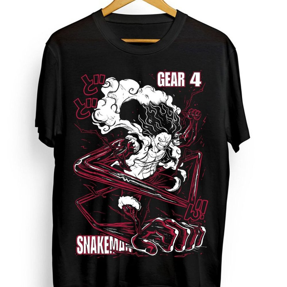Snake Man T-shirt Monkey D. Luffy One Piece Anime Manga Pirate T-shirt All Size